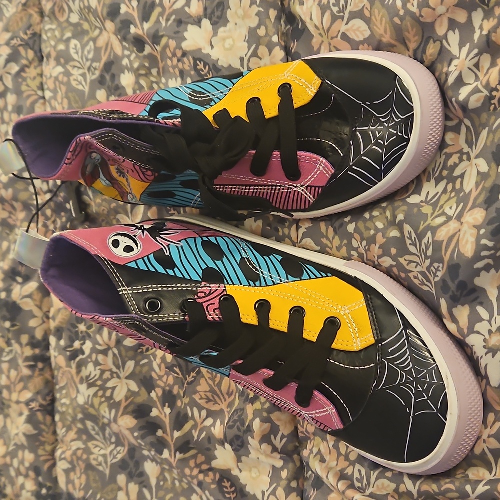 Disney Black and Yellow High-Top Sneakers
